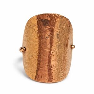 West Texas Handmade Hammered Copper Statement Ring Size 7 Artisan